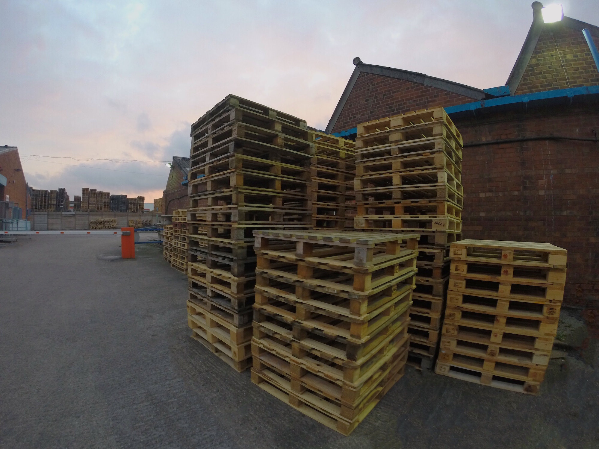 Pallets in a yard